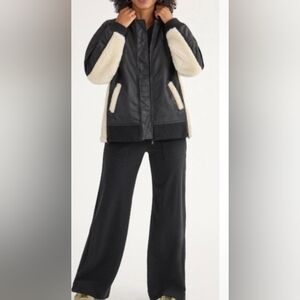 Cabi 4782 Charming Bomber Jacket Black and Cream Jacket